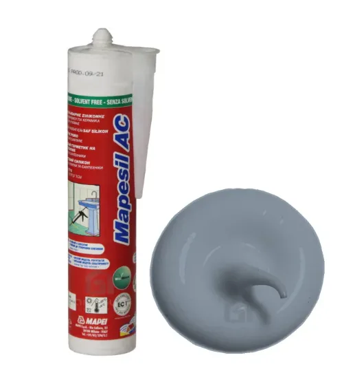 Герметик силиконовый Mapei Mapesil AC №125 серый замок 310 мл