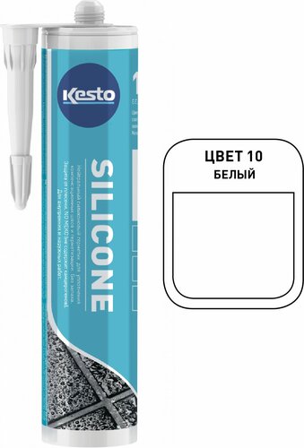 Герметик нейтральный силиконовый Kesto Silicone №10 Белый 310мл