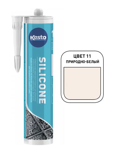 Герметик нейтральный силиконовый Kesto Silicone №11 Природно-белый 310мл