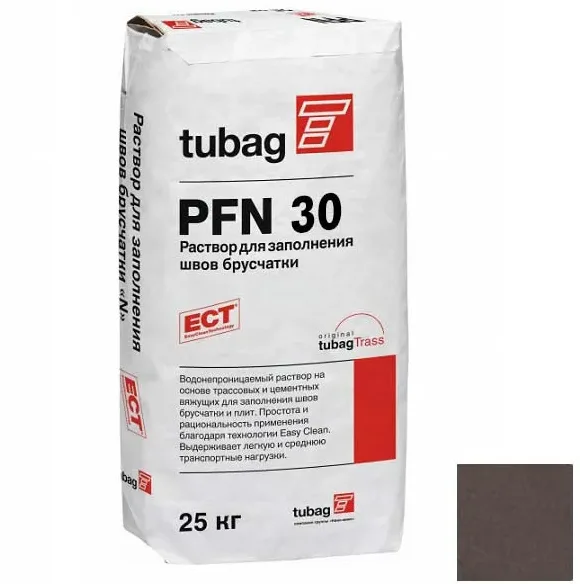 Раствор для заполнения швов брусчатки Tubag PFN30 темно-коричневый 25 кг