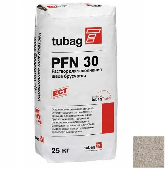 Раствор для заполнения швов брусчатки Tubag PFN30 антрацит 25 кг