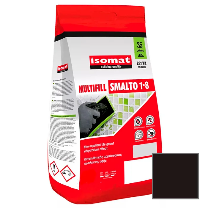 Затирка для плитки Isomat Multifill Smalto 1-8 №02 черный 2 кг