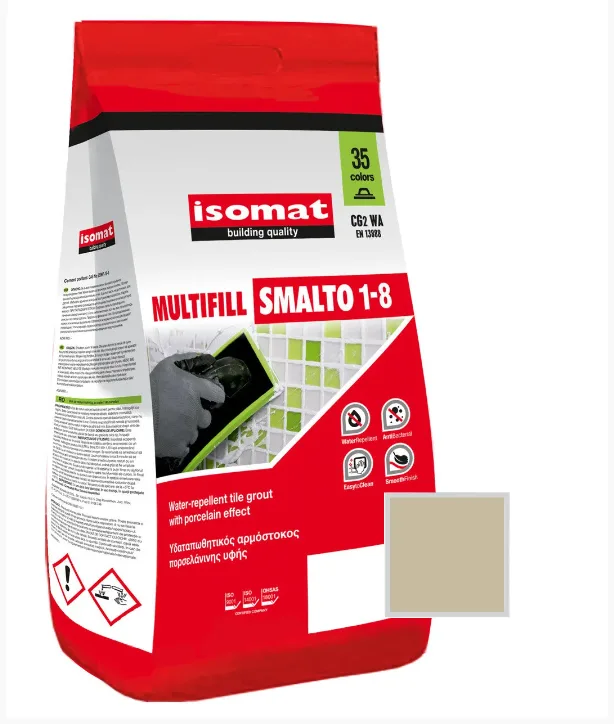 Затирка для плитки Isomat Multifill Smalto 1-8 №43 Оливковый зеленый 2 кг