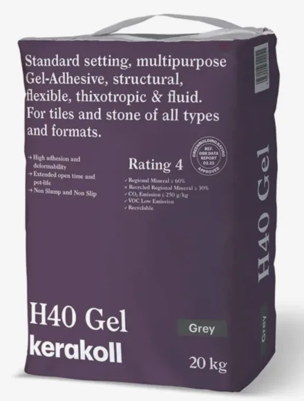 Клей для плитки Kerakoll H40 GEL GREY EXPORT Серый 20 кг