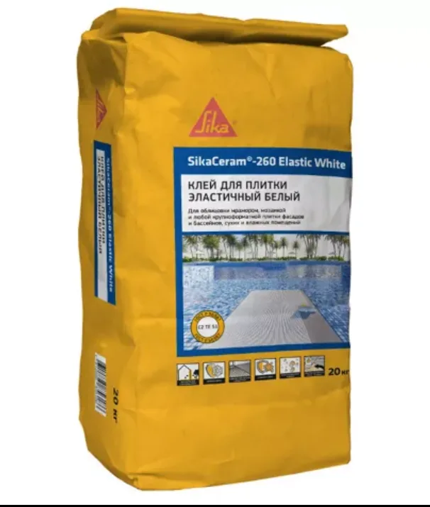 Клей эластичный белый Sika SikaCeram®-260 Elastic White 25 кг