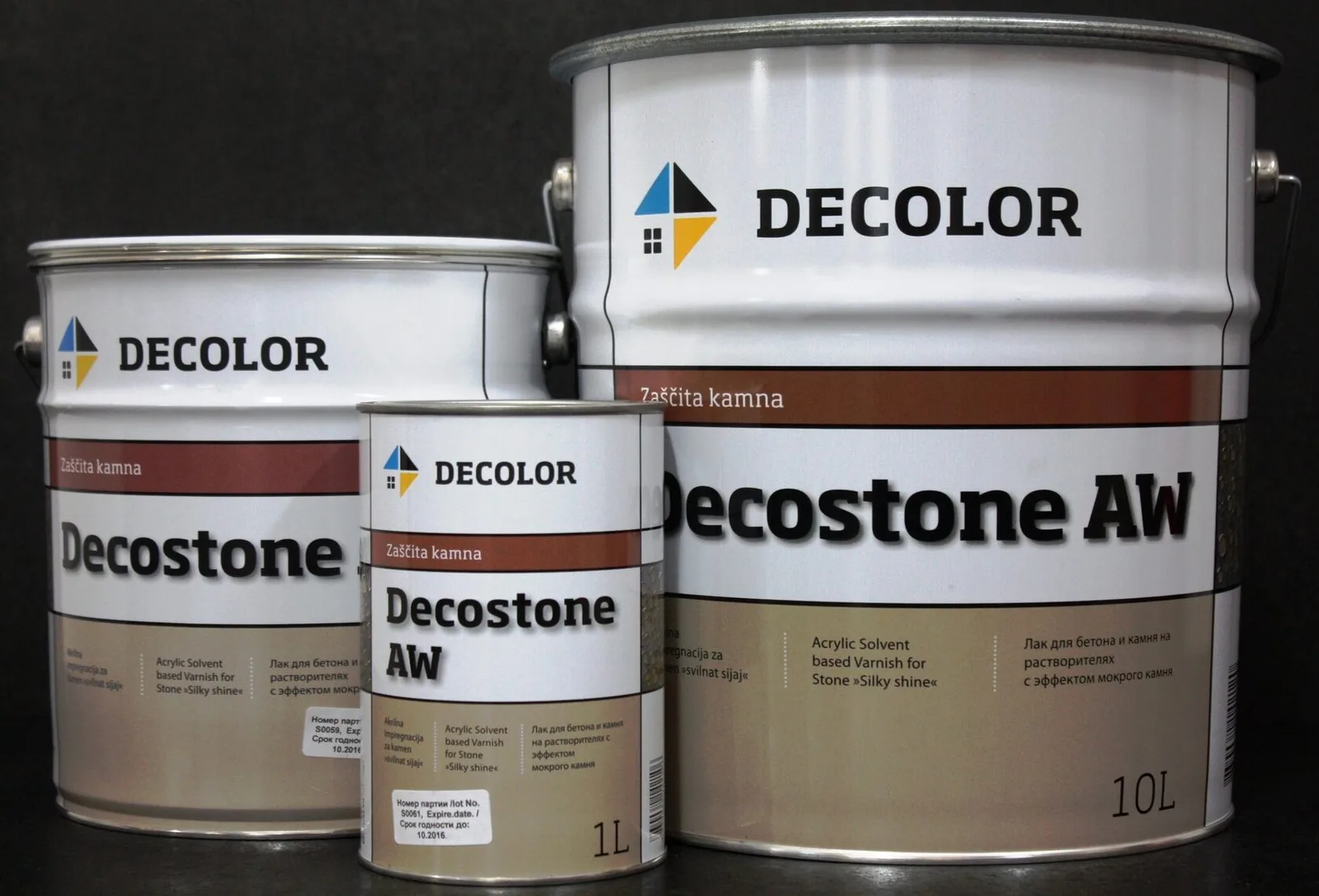 Защитный лак с эффектом мокрого камня Decolor Decostone AW 4 л