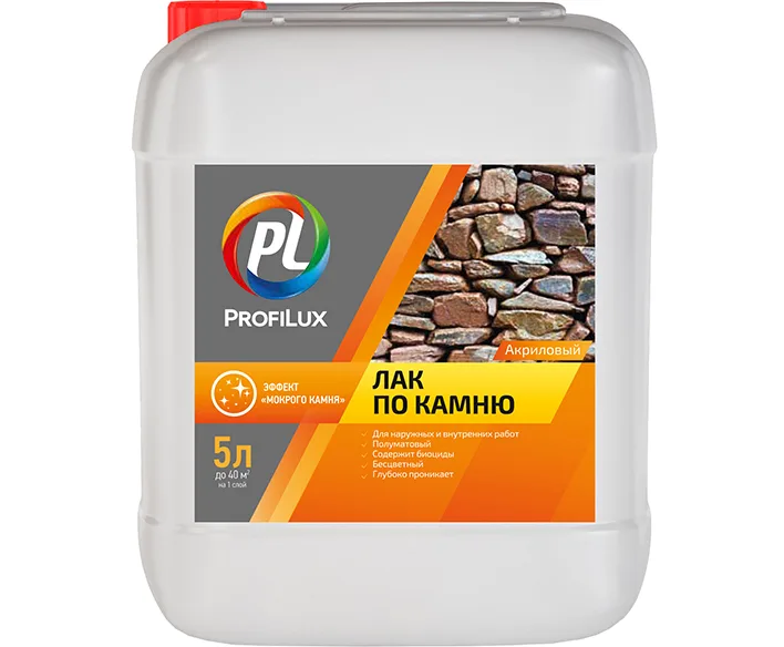 Лак по камню с эффектом мокрого камня ProfiLux 10 л