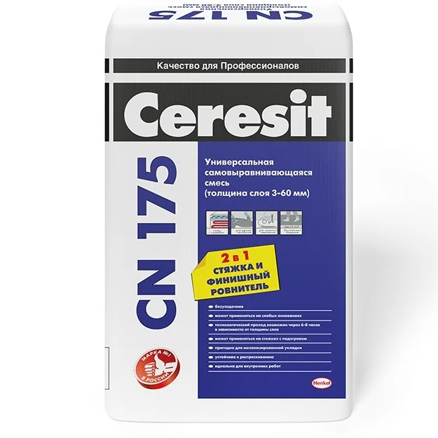 Наливной пол Церезит CN 175 Plus 3-60 мм 25 кг
