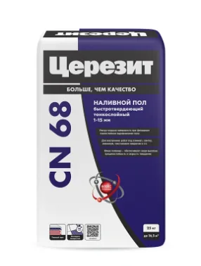 Наливной пол Церезит CN 68 1-15 мм 25 кг