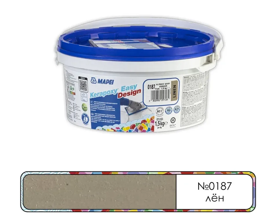 Затирка эпоксидная Mapei Kerapoxy Easy Design №0187 лён 1,5 кг