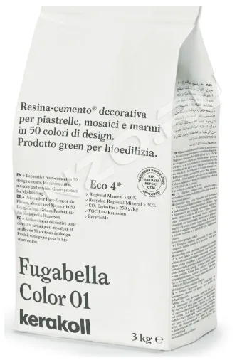 Затирка гибридная KeraKoll Fugabella Color №01 3 кг
