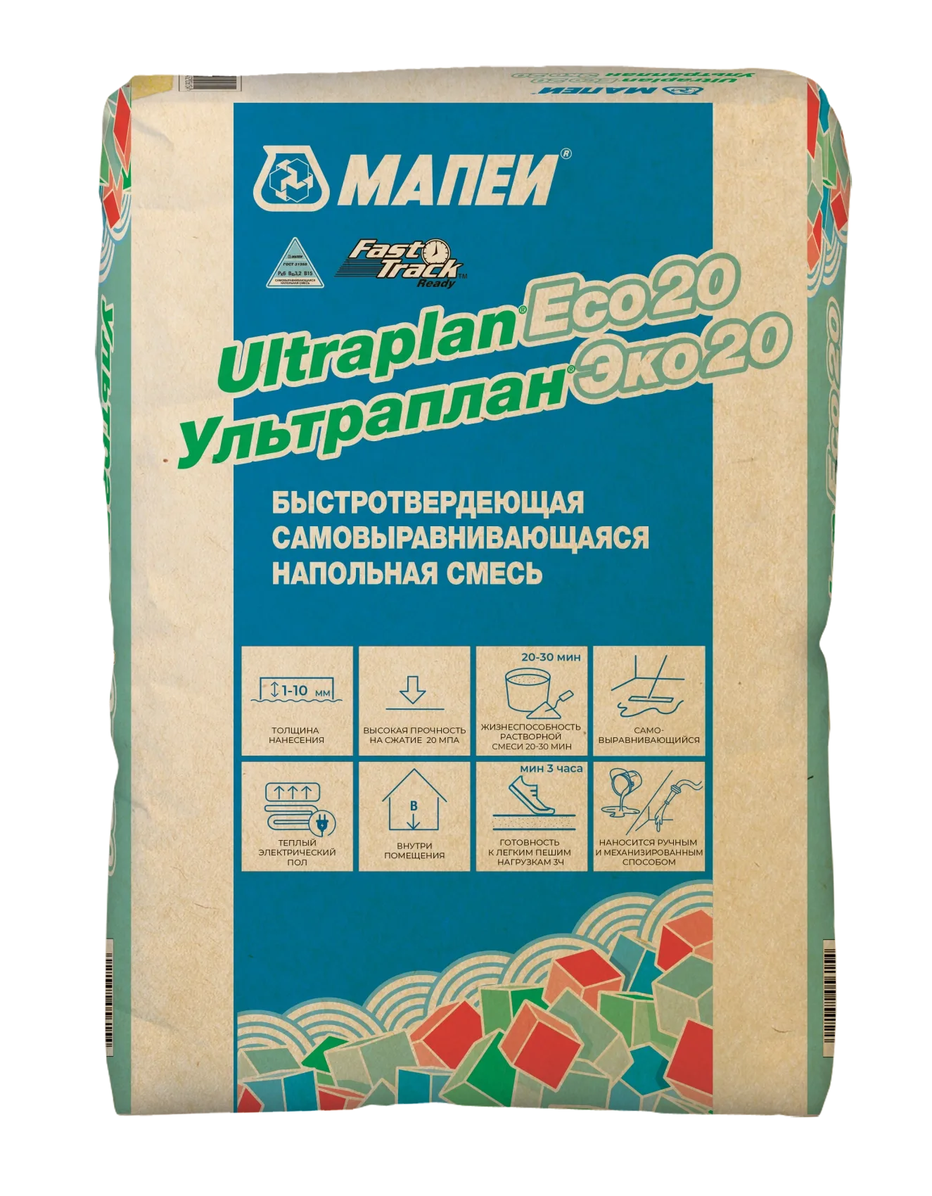 Наливной пол Мапеи Ультраплан Эко 20 / Mapei Ultraplan Eco 20 23 кг
