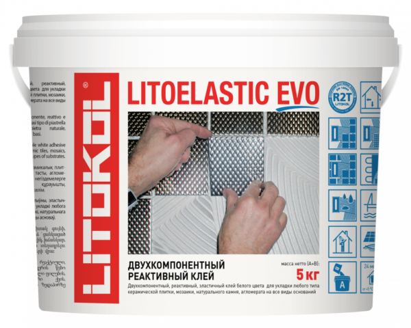 Клей плиточный двухкомпонентный Litokol Litoelastic EVO