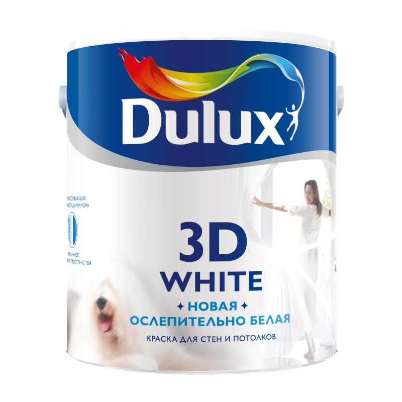 Краска Dulux Новая ослепительно белая 3D White