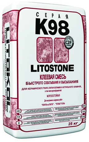 Клеевая смесь быстротвердеющая LITOKOL LITOSTONE K98 (ЛИТОКОЛ ЛИТОСТОУН К 98), 25 кг