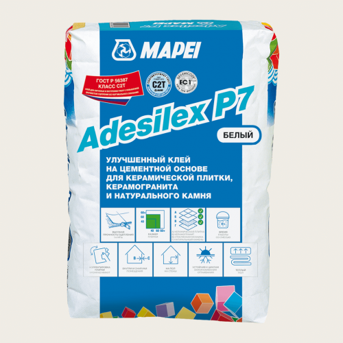 Мапей Adesilex P7 клей для плитки белый 25 кг