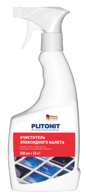 PLITONIT очиститель эпоксидного налета Применяется для удаления эпоксидного и цементного налета.
