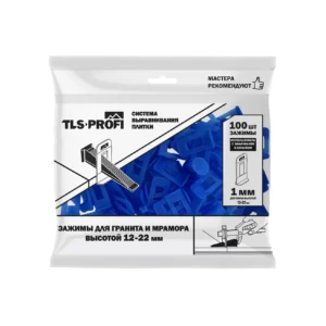 Зажим TLS-Profi для гранитной и мраморной плиты высотой 12-22 мм (1 мм) 100 шт