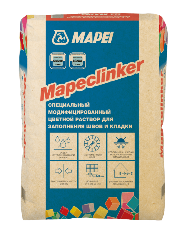 MAPECLINKER - Специальный модифицированный цветной раствор для заполнения швов и кладки