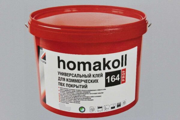 homakoll 164 Prof Универсальный клей для коммерческих ПВХ-покрытий водно-дисперсионный 10 кг